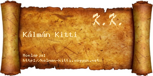 Kálmán Kitti névjegykártya